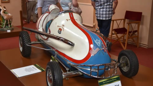 Large model race car in Transport Museum